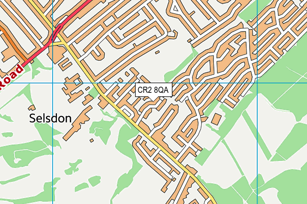 CR2 8QA map - OS VectorMap District (Ordnance Survey)