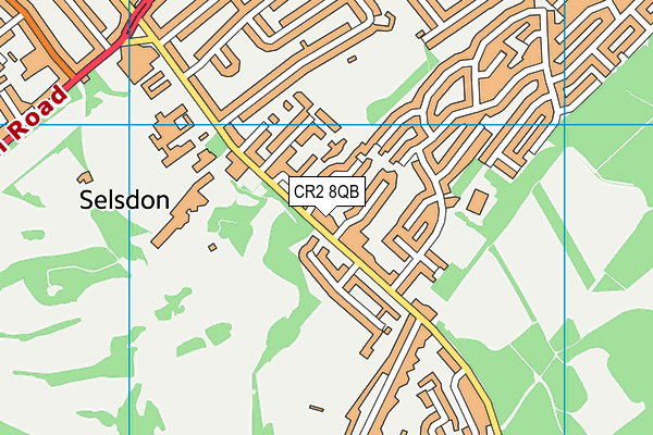 CR2 8QB map - OS VectorMap District (Ordnance Survey)