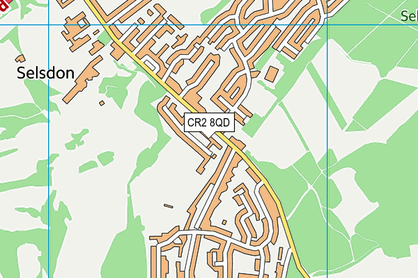 CR2 8QD map - OS VectorMap District (Ordnance Survey)