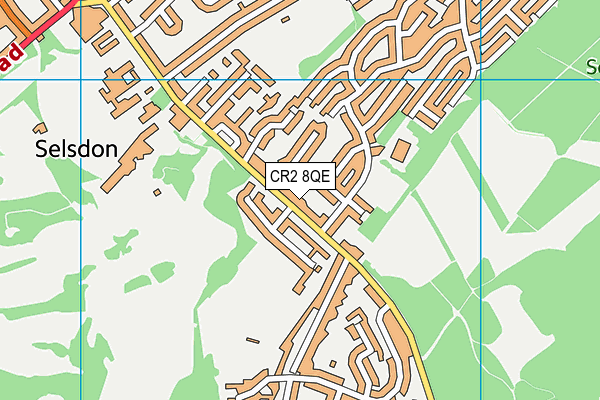 CR2 8QE map - OS VectorMap District (Ordnance Survey)