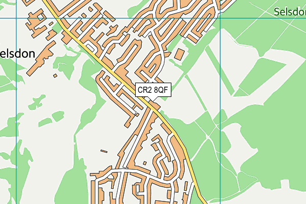 CR2 8QF map - OS VectorMap District (Ordnance Survey)