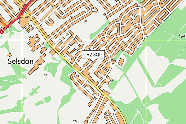 CR2 8QG map - OS VectorMap District (Ordnance Survey)