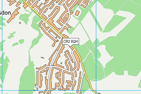 CR2 8QH map - OS VectorMap District (Ordnance Survey)
