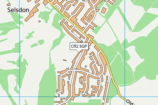 CR2 8QP map - OS VectorMap District (Ordnance Survey)