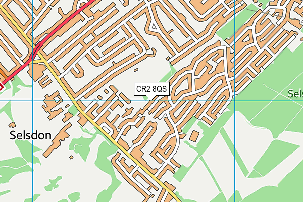 CR2 8QS map - OS VectorMap District (Ordnance Survey)