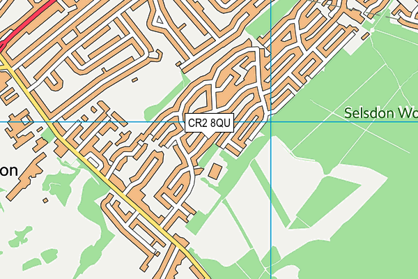 CR2 8QU map - OS VectorMap District (Ordnance Survey)