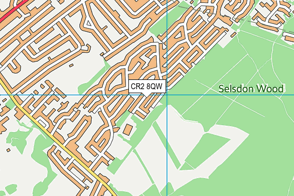 CR2 8QW map - OS VectorMap District (Ordnance Survey)
