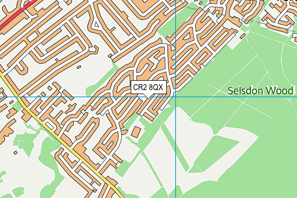 CR2 8QX map - OS VectorMap District (Ordnance Survey)