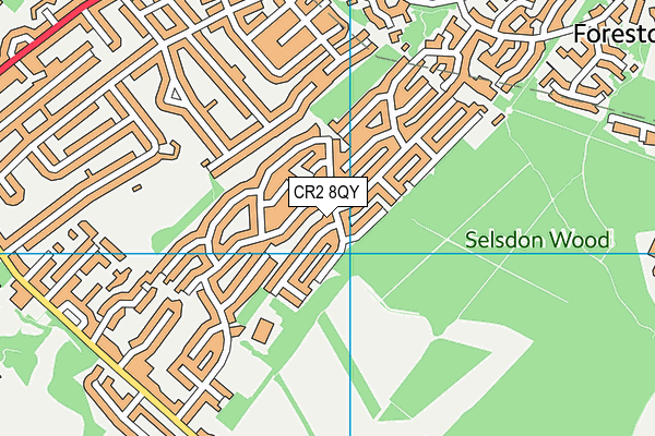 CR2 8QY map - OS VectorMap District (Ordnance Survey)