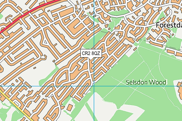 CR2 8QZ map - OS VectorMap District (Ordnance Survey)