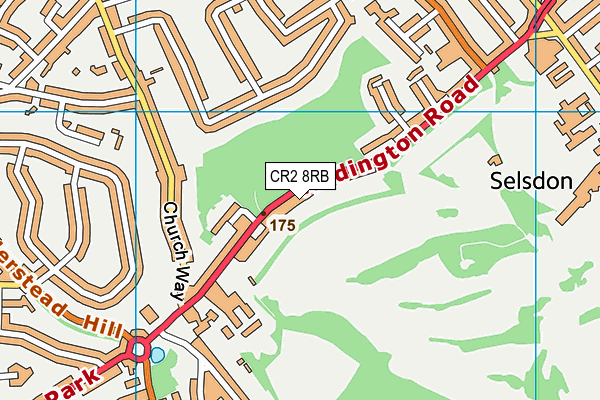 CR2 8RB map - OS VectorMap District (Ordnance Survey)