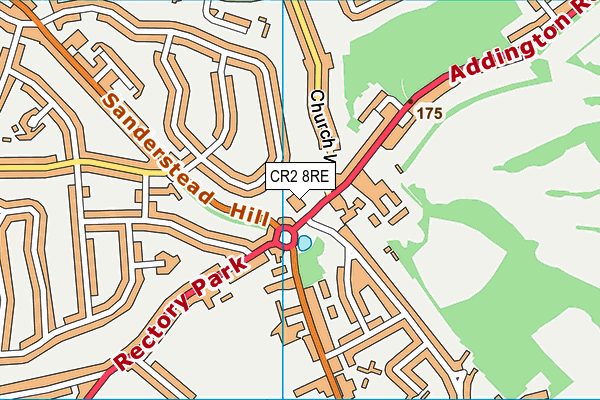 CR2 8RE map - OS VectorMap District (Ordnance Survey)