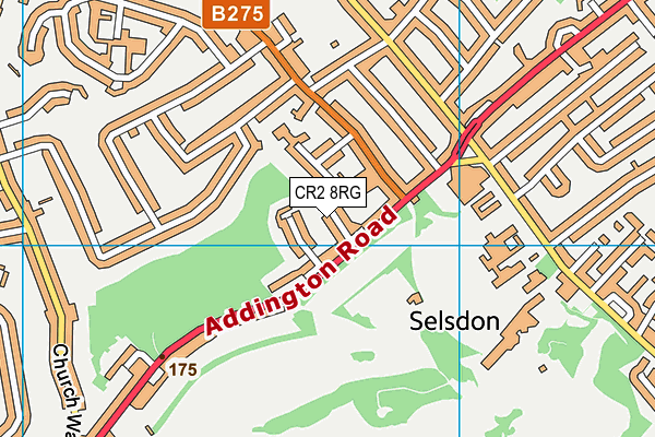 CR2 8RG map - OS VectorMap District (Ordnance Survey)