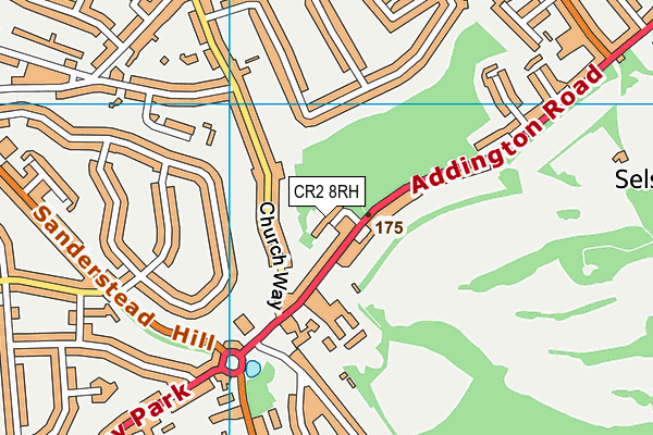 CR2 8RH map - OS VectorMap District (Ordnance Survey)