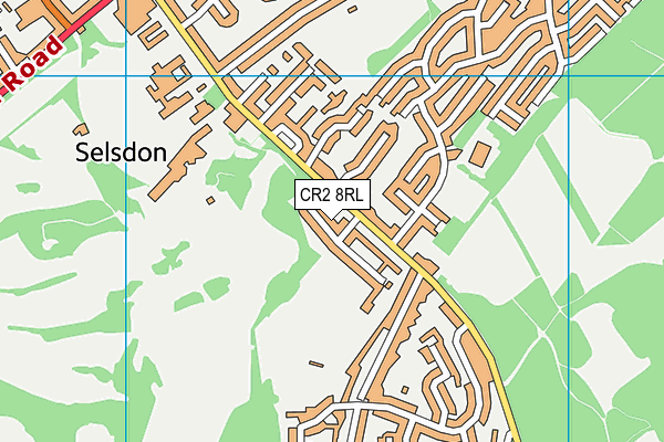 CR2 8RL map - OS VectorMap District (Ordnance Survey)