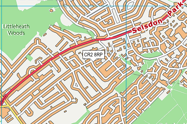 CR2 8RP map - OS VectorMap District (Ordnance Survey)