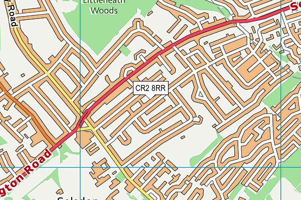 CR2 8RR map - OS VectorMap District (Ordnance Survey)