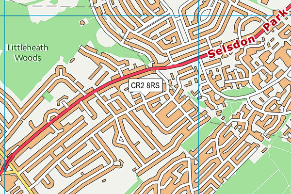 CR2 8RS map - OS VectorMap District (Ordnance Survey)