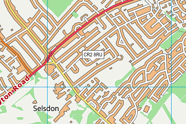 CR2 8RU map - OS VectorMap District (Ordnance Survey)