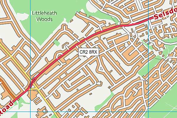 CR2 8RX map - OS VectorMap District (Ordnance Survey)