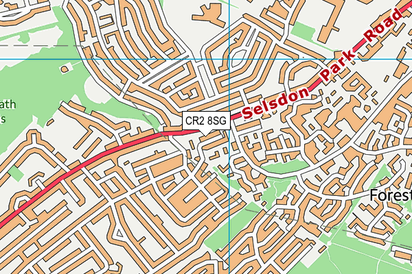 CR2 8SG map - OS VectorMap District (Ordnance Survey)