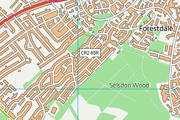 CR2 8SR map - OS VectorMap District (Ordnance Survey)