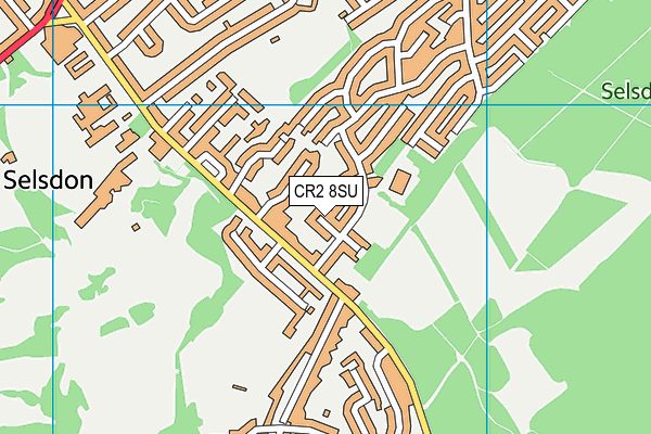 CR2 8SU map - OS VectorMap District (Ordnance Survey)