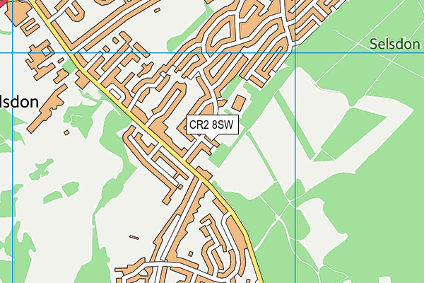 CR2 8SW map - OS VectorMap District (Ordnance Survey)