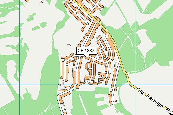 CR2 8SX map - OS VectorMap District (Ordnance Survey)