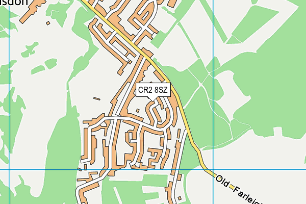 CR2 8SZ map - OS VectorMap District (Ordnance Survey)