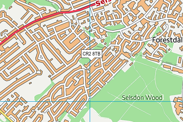 CR2 8TB map - OS VectorMap District (Ordnance Survey)