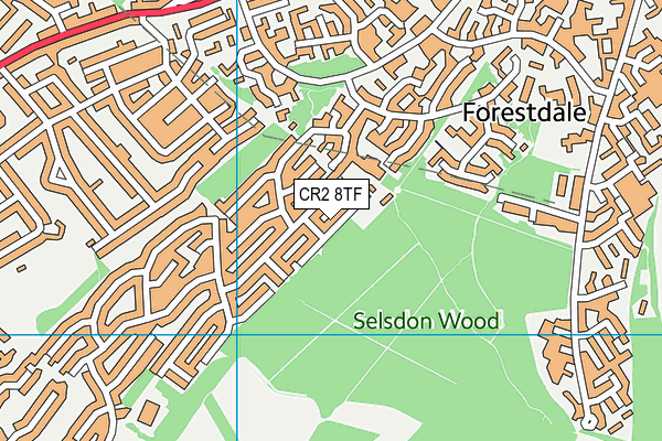 CR2 8TF map - OS VectorMap District (Ordnance Survey)