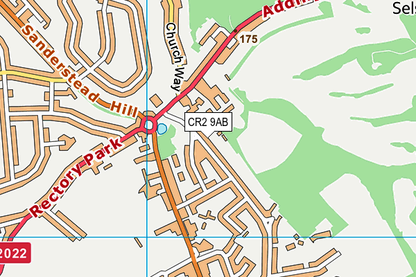 CR2 9AB map - OS VectorMap District (Ordnance Survey)