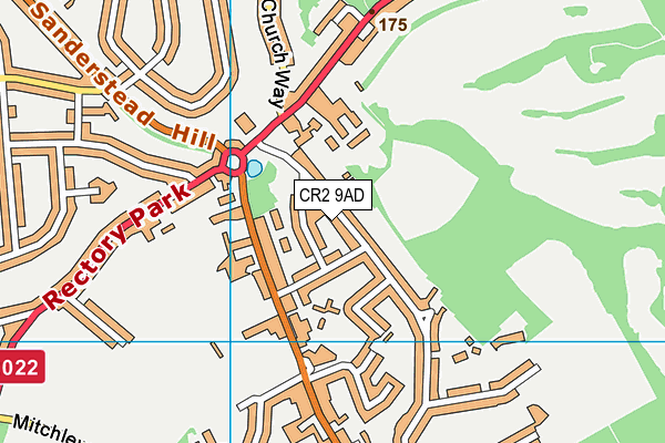 CR2 9AD map - OS VectorMap District (Ordnance Survey)