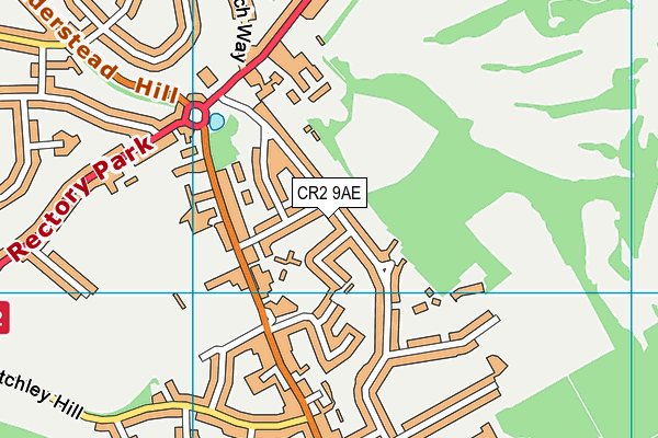 CR2 9AE map - OS VectorMap District (Ordnance Survey)