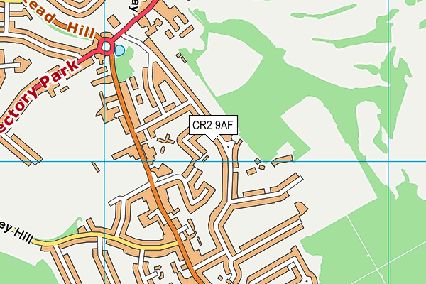 CR2 9AF map - OS VectorMap District (Ordnance Survey)