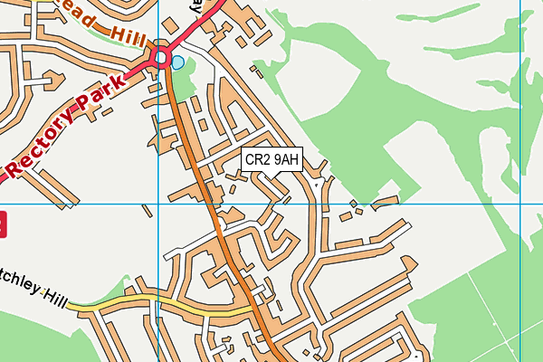 CR2 9AH map - OS VectorMap District (Ordnance Survey)