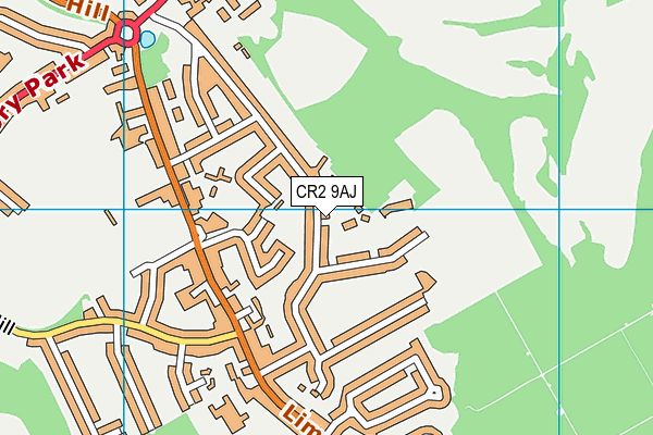 CR2 9AJ map - OS VectorMap District (Ordnance Survey)