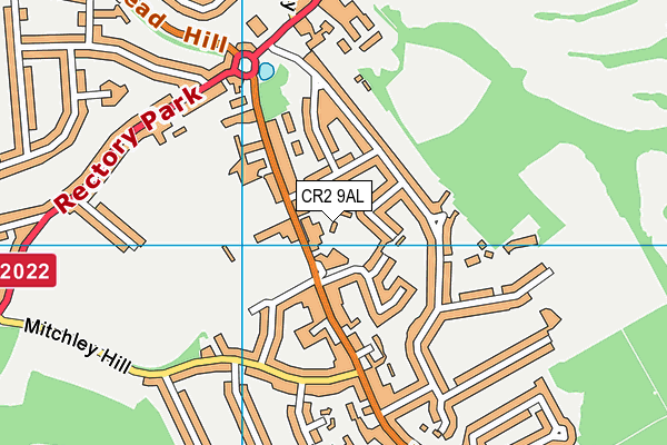 CR2 9AL map - OS VectorMap District (Ordnance Survey)