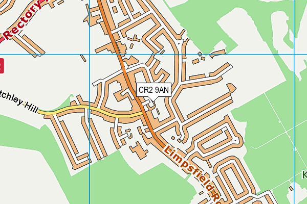 CR2 9AN map - OS VectorMap District (Ordnance Survey)