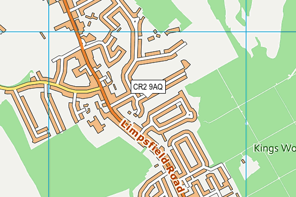 CR2 9AQ map - OS VectorMap District (Ordnance Survey)