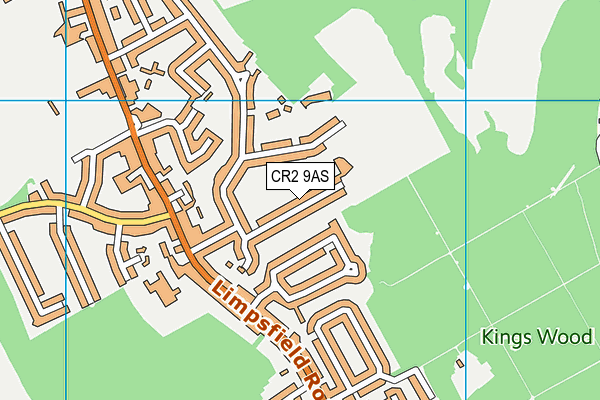 Trinity Sanderstead Sports And Social Club map (CR2 9AS) - OS VectorMap District (Ordnance Survey)
