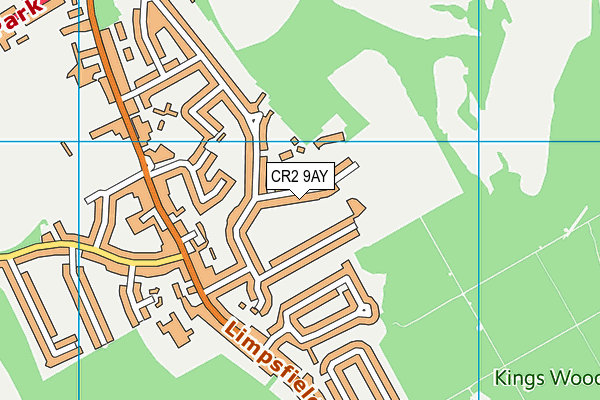 CR2 9AY map - OS VectorMap District (Ordnance Survey)