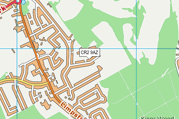 CR2 9AZ map - OS VectorMap District (Ordnance Survey)