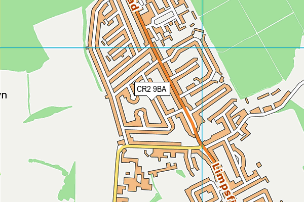 CR2 9BA map - OS VectorMap District (Ordnance Survey)