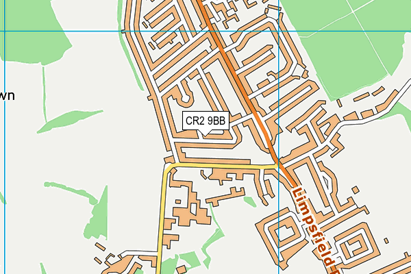CR2 9BB map - OS VectorMap District (Ordnance Survey)