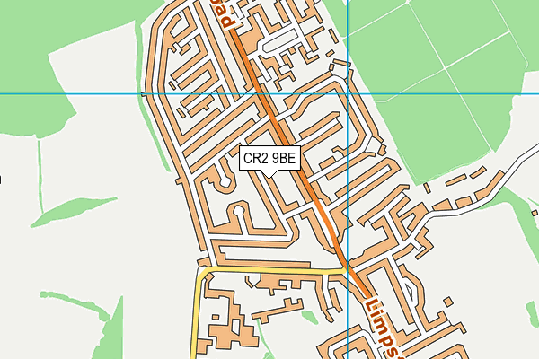 CR2 9BE map - OS VectorMap District (Ordnance Survey)