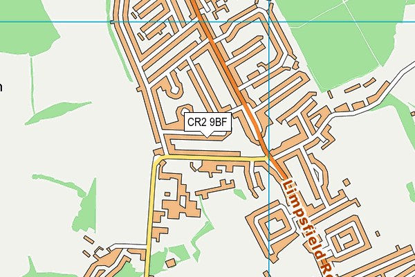 CR2 9BF map - OS VectorMap District (Ordnance Survey)