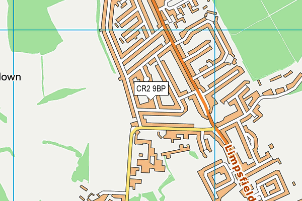 CR2 9BP map - OS VectorMap District (Ordnance Survey)