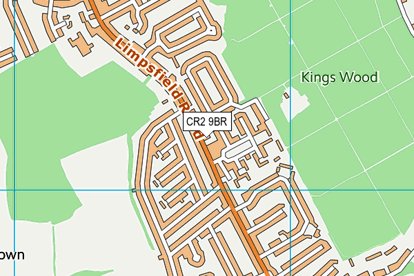 CR2 9BR map - OS VectorMap District (Ordnance Survey)